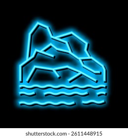 arctic land neon light sign vector. arctic land illustration
