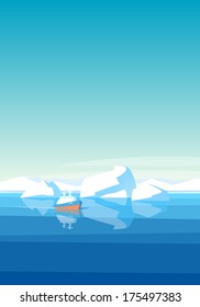 Arctic landscape background