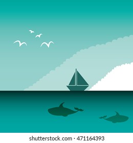arctic landscape isolated icon vector illustration design