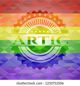 Arctic lgbt colors emblem 
