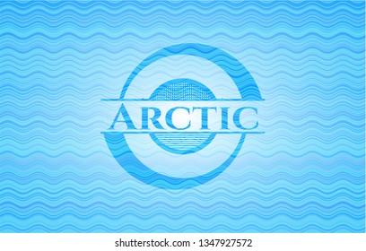 Arctic light blue water emblem.