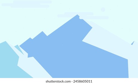 Arctic Majesty: Flat Design of Ice-Capped Mountains