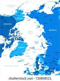 Arctic Map - Detailed Vector Illustration