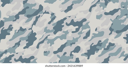 Camuflaje militar ártico. Patrón de camuflaje vectorial para el ejército.