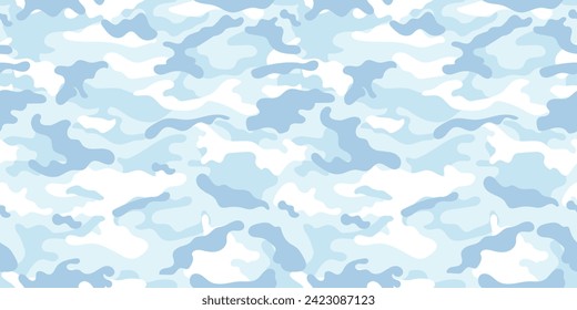 Camuflaje militar ártico. Patrón de camuflaje vectorial para el ejército.