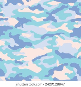 Arctic military camouflage. Vector camouflage pattern for army.