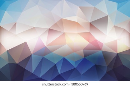 Arctic mosaic abstract background - cool polygonal illustration 