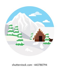 Arctic Mountains Vector Icon