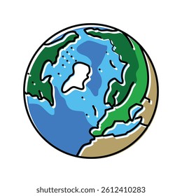 arctic ocean map color icon vector. arctic ocean map sign. isolated symbol illustration
