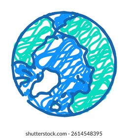 arctic ocean map doodle icon sketch vector. arctic ocean map sign. isolated symbol illustration