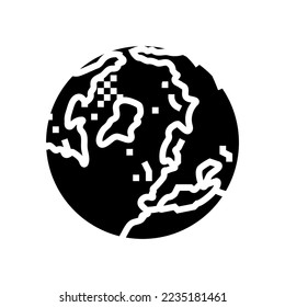arctic ocean map glyph icon vector. arctic ocean map sign. isolated symbol illustration