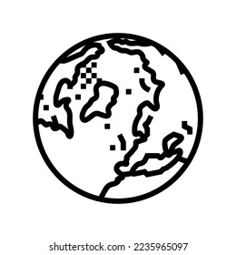 arctic ocean map line icon vector. arctic ocean map sign. isolated contour symbol black illustration