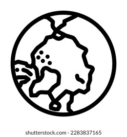 arctic ocean map line icon vector. arctic ocean map sign. isolated contour symbol black illustration