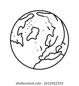 arctic ocean map line icon vector. arctic ocean map sign. isolated contour symbol black illustration
