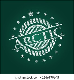 Arctic on chalkboard