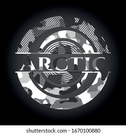 Arctic on grey camo pattern
