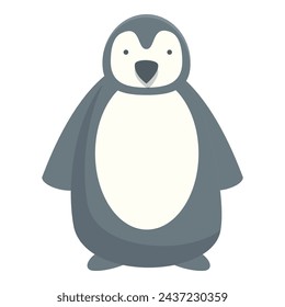Arctic penguin animal icon cartoon vector. Ice pole exploration. Winter snow explorer