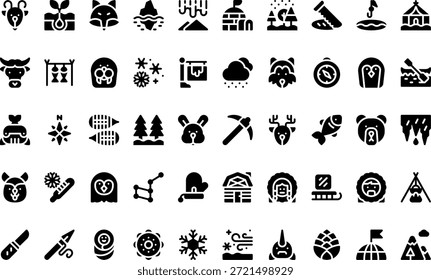 Ícones Polares E Ártico Ícone de vetor simples. Modelo de design de símbolo de ilustração para elemento de interface do usuário móvel da Web.