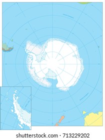 Arctic Region Map. No text. Vector illustration.