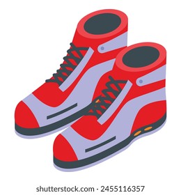 Arctic shoes icon isometric vector. Winter equipment. New model tech
