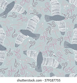 Arctic Space Pattern with Bird