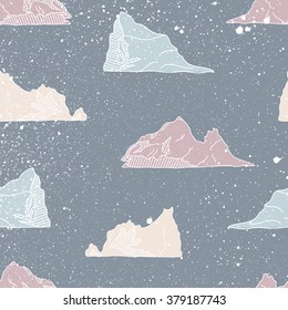 Arctic Space Pattern with Iceberg