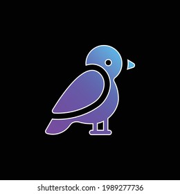 Arctic Tern blue gradient vector icon