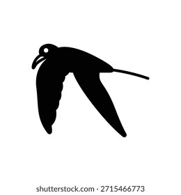Icono de relleno de aves migratorias del charrán ártico: viajes y vida silvestre