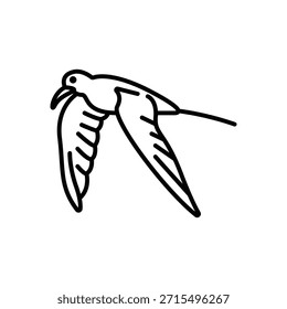 Icono de la línea de aves migratorias del charrán ártico: Viajes y vida silvestre