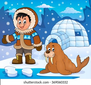 Arctic theme image 3 - eps10 vector illustration.