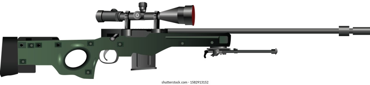 Arctic warfare sniper rifle - Vector
