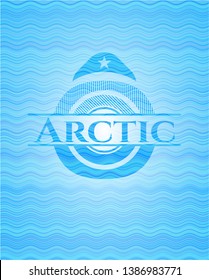 Arctic water concept style badge. Vector Illustration. Detailed.