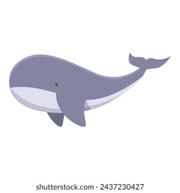 Arctic whale icon cartoon vector. Ice pole exploration. Creature water region