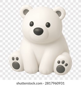 Arctic and Winter Animals Vector Icon Set | 3D icon set | polar bear
