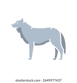 arctic wolf color flat icon for digital and print projects. Arctic animals. Minimal clean icons for apps and websites. Modern simple icons for UI UX and branding