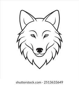 Arctic Wolf Head with talent eyes