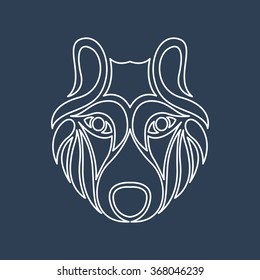 arctic wolf logo vector
