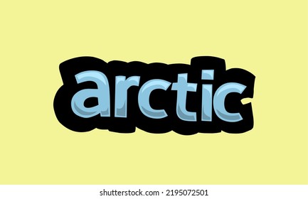 ARCTIC writing vector design on a yellow background very cool and simple