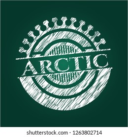 Arctic written with chalkboard texture