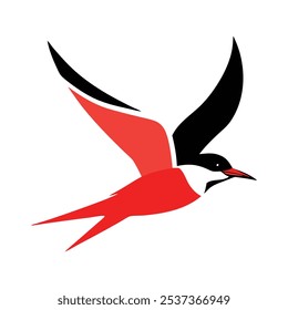 ilustração do vetor arctic-tern-in-flight , este é um arquivo editável.