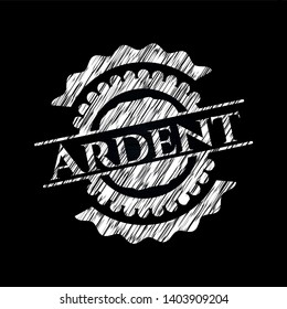 Ardent with chalkboard texture. Vector Illustration. Detailed.