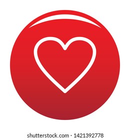 Ardent heart icon. Simple illustration of ardent heart vector icon for any design red