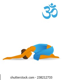 Ardha Kurmasana or Half-tortoise yoga pose