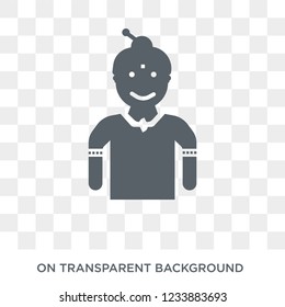 Ardhanareeswara icon. Trendy flat vector Ardhanareeswara icon on transparent background from india collection. 