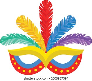 Ardi Gras Mask vector art and illustration