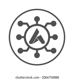 Ardor bitcoin crypto currency icon (Circle version icon)