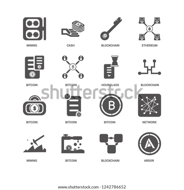 Ardor Bitcoin Mining Cash Network Blockchain Stock Vector Royalty - 