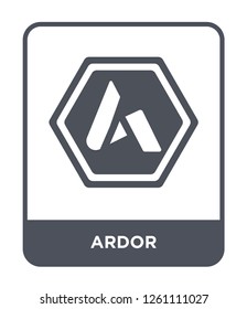 ardor icon vector on white background, ardor trendy filled icons from Cryptocurrency economy and finance collection, ardor simple element illustration