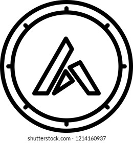 Ardor line icon. Cryptocurrency blockchain vector illustration isolated on white background.