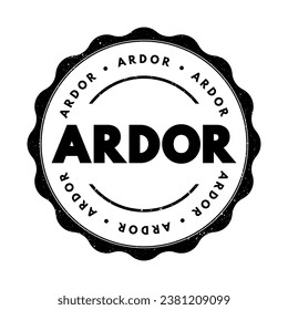 Ardor text stamp, concept background
